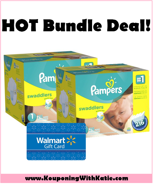 TWO Pampers GIANT Case Diapers + FREE 25 Walmart Gift